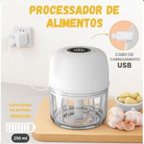 Multi Processador Compacto Eletrico Alho Usb Rápido e Potente