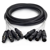 Multicabos Com Conectores XLR 4 Vias - Profissional