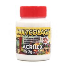 Multicolage Cola Gel Para Découpage 120g Acrilex Kit C/2 Unidades
