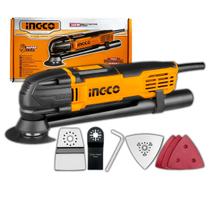Multiferramenta Oscilante Elétrico Ingco 300W 127V ou 220V Até 20000rpm Sem Carga Com Lixas e Acessórios Cortes e Lixamentos Profissional
