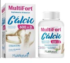 Multifort Cálcio 600+D MultiNature 60 cápsulas