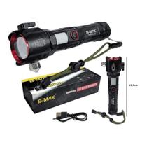 Multifuncional alta potência lanterna B-Max 8521 LED Com corta cinto, Martelo, Zoom liga de ALUMINIO