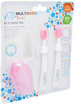 Multikids Baby BB244, Kit Higiene Oral 3 Estágios, Rosa