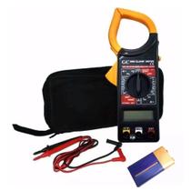 Multímetro Alicate Digital com Display DT266 Com Estojo de Proteção