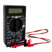Multímetro Digital a Bateria 9V com Cabos Medidores FoxLux Multímetro Digital a Bateria 9V com Cabos Medidores FoxLux