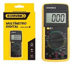 Multímetro Digital Bomvink Bom-6007 Com Pontas De Prova