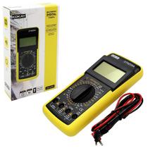 Multimetro Digital Capacimetro Emborrachado E Beep DT9205A