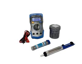 Multimetro digital com visor lcd + sugador + pasta + estanho - mimi utilidades Multimetro digital com visor lcd + sugador + pasta + estanho - mimi utilidades