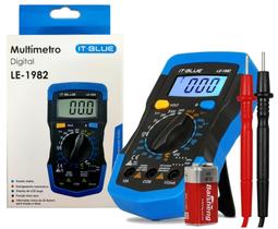 Multimetro Digital It-Blue LE-1982 1X9V Ferramenta de Medição Eletrônica - Lelong Multimetro Digital It-Blue LE-1982 1X9V Ferramenta de Medição Eletrônica - Lelong