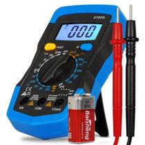 Multímetro Digital Profissional Automotivo Fundo Iluminado com Beep Bateria Pontas Com Alta Precisão