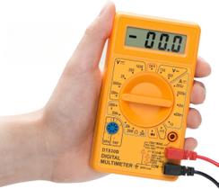 Multímetro Digital Profissional Com Bateria e Cabos de Prova Portátil Dcv Acv Dca Diodo