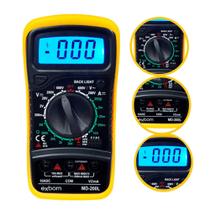 Multímetro Digital Profissional Portátil Bateria Bip Tela Lcd Iluminação
