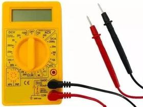Multímetro Digital Profissional Portátil Com Cabo E Bateria