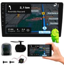 Multimidia 10" Android Grand Siena 2012 a 2021 Android Auto Car Play + Câmera Ré + Interface Comando de Volante