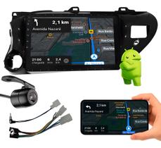 Multimídia 10 android hilux 2017 em diante android auto e carplay sem fio + câmera ré