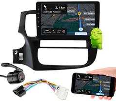 Multimidia 10" Outlander 2014 a 2022 Android Auto CarPlay + Câmera de Ré