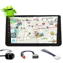 Multimídia 10" Polegadas Kicks Android Espelhamento GPS Bluetooth USB + Câmera de Ré + Chicote + Adaptador de Antena