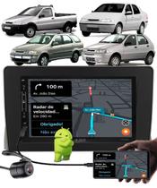 Multimídia 2 Din 7" Polegadas Android Fiat Palio, Siena, Strada, Weekend 2001 até 2007 + Câmera de Ré