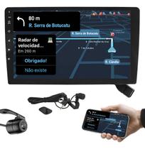 Multimidia 2 din 9 hurricane hm1100 android auto e carplay sem fio + câmera de ré