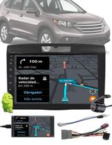 Multimídia 2 Din 9" Polegadas Android CRV 2012 até 2016 + Câmera de Ré + Moldura + Chicote + Adaptador de Antena + Interface Comando de Volante