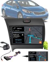 Multimídia 2 Din 9" Polegadas Android Kia Cerato 2013 até 2017 Espelhamento Bluetooth USB + Chicotes + Câmera Ré