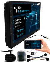 Multimídia 2 Din 9 Polegadas Captiva 2008 à 2015 Câmera de Ré Comando Volante