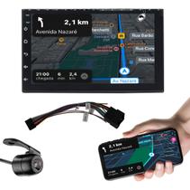 Multimídia 7 h-tech ht-7240ca quadcor android 4gb ram 64gb + câmera de ré