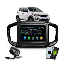 Multimídia 7 Pol Bluetooth USB Com CarPlay e Android Auto Sem Fio Moldura Strada Fiorino Partner Rapid Câmera de Ré