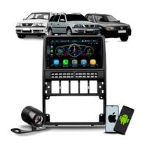 Multimídia 7 Pol Bluetooth USB Com CarPlay e Android Auto Sem Fio Moldura Volkswagen Gol Saveiro Parati Câmera de Ré