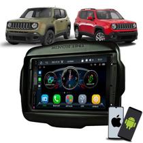 Multimídia 7 Pol MP5 Automotivo Bluetooth USB Com CarPlay e Android Auto Sem Fio Moldura Jeep Renegade a partir de 2015