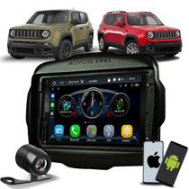 Multimídia 7 Pol MP5 Bluetooth USB Com CarPlay e Android Auto Sem Fio Moldura Jeep Renegade a partir de 2015 Câmera Ré