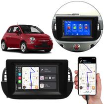 Multimídia 7 Polegadas Fiat 500 2010-2017 Android-Auto MP5 Bluetooth + Moldura