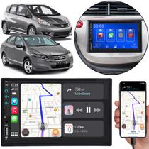 Multimídia 7 Polegadas Fit 2004 A 2012 City 2009 A 2014 Android-Auto MP5 Bluetooth + Moldura