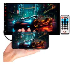 Multimídia 7 Polegadas Full Touch 2 Din MP5 Espelhamento Celular Android e IOS Com Fio Bluetooth Controle Remoto H-Tech Multimídia 7 Polegadas Full Touch 2 Din MP5 Espelhamento Celular Android e IOS Com Fio Bluetooth Controle Remoto H-Tech