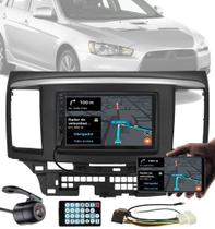 Multimídia 7" Polegadas Mitsubishi Lancer 2010 em Diante Espelhamento Bluetooth USB SD Card + Moldura + Chicotes + Câmera Ré