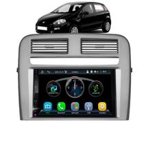 Multimídia 7 Polegadas MP5 Automotivo Bluetooth USB Com CarPlay e Android Auto Sem Fio Moldura Fiat Punto 2008 até 2012