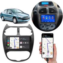 Multimídia 7 Polegadas Peugeot 206 2000 A 2010 Android-Auto MP5 + Moldura