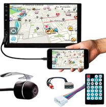 Multimídia 7" Polegadas Versa e March 2012 a 2021 Espelhamento Bluetooth USB SD Card + Chicotes + Câmera Ré