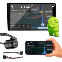 Multimídia 9 h-tech ht-9240ca quadcore android 4gb ram 64gb + câmera de ré