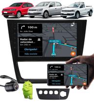 Multimídia 9" Polegadas Android Vw Gol Saveiro Voyage G6 + Moldura Painel + Câmera de Ré