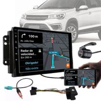 Multimídia 9" Polegadas Chery Tiggo 2 2018 em Diante + Moldura + Câmera de Ré