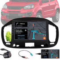 Multimídia 9" Polegadas Fiat Novo Uno 2015 até 2021 Android Bluetooth Espelhamento + Câmera de Ré + Moldura + Adaptador de Antena