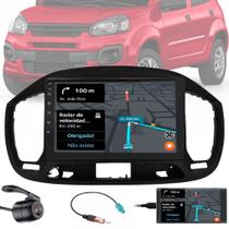 Multimídia 9" Polegadas Fiat Novo Uno 2015 até 2021 Bluetooth Espelhamento + Câmera de Ré + Moldura + Adaptador de Antena
