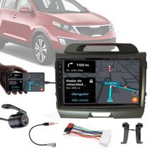 Multimídia 9" Polegadas Kia Sportage 2010 até 2016 + Câmera de Ré + Moldura + Chicote de Ligação + Adaptador de Antena