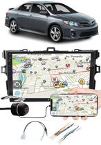 Multimídia 9" Polegadas Toyota Corolla 2009 à 2014 Espelhamento USB Bluetooth + Moldura Painel + Chicotes + Câmera de Ré