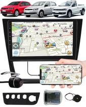 Multimídia 9" Polegadas Vw Gol Saveiro Voyage G6 Espelhamento USB Bluetooth + Moldura Painel + Câmera de Ré + Interface Comando de Volante
