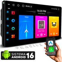 Multimídia Android 16 7pol Quadcore Ips 2 Din 2Gb Android Auto Carplay
