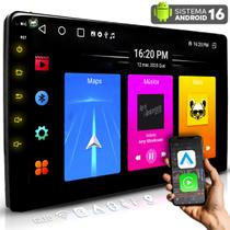 Multimídia Android 16 Quadcore 4GB 64gb Qled 9 Pol Carplay C/ Android Auto Carplay Sem Fio