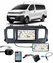 Multimídia Citroen Jumpy 2018 em Diante Espelhamento Bluetooth USB SD Card + Moldura + Câmera Borboleta + Chicote + Adaptador de Antena
