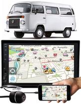 Multimídia E-Tech Vw Kombi Bluetooth Espelhamento Android IOS + Moldura Painel + Câmera Ré